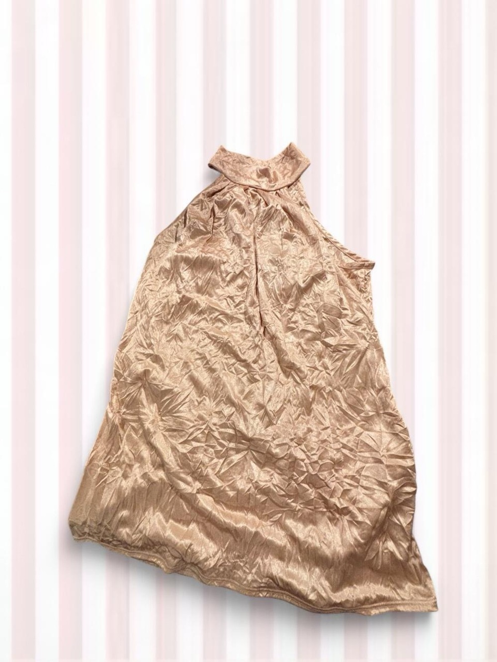 Cocomo Shimmery Champagne Satin Top